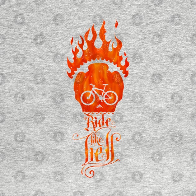 Ride like Hell Calligraphic cycling poster by SFDesignstudio